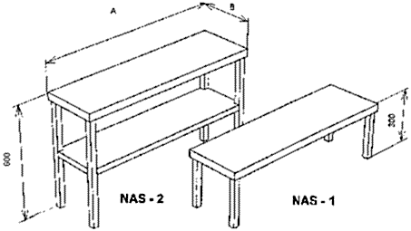 Nstavec stolov - typ NAS